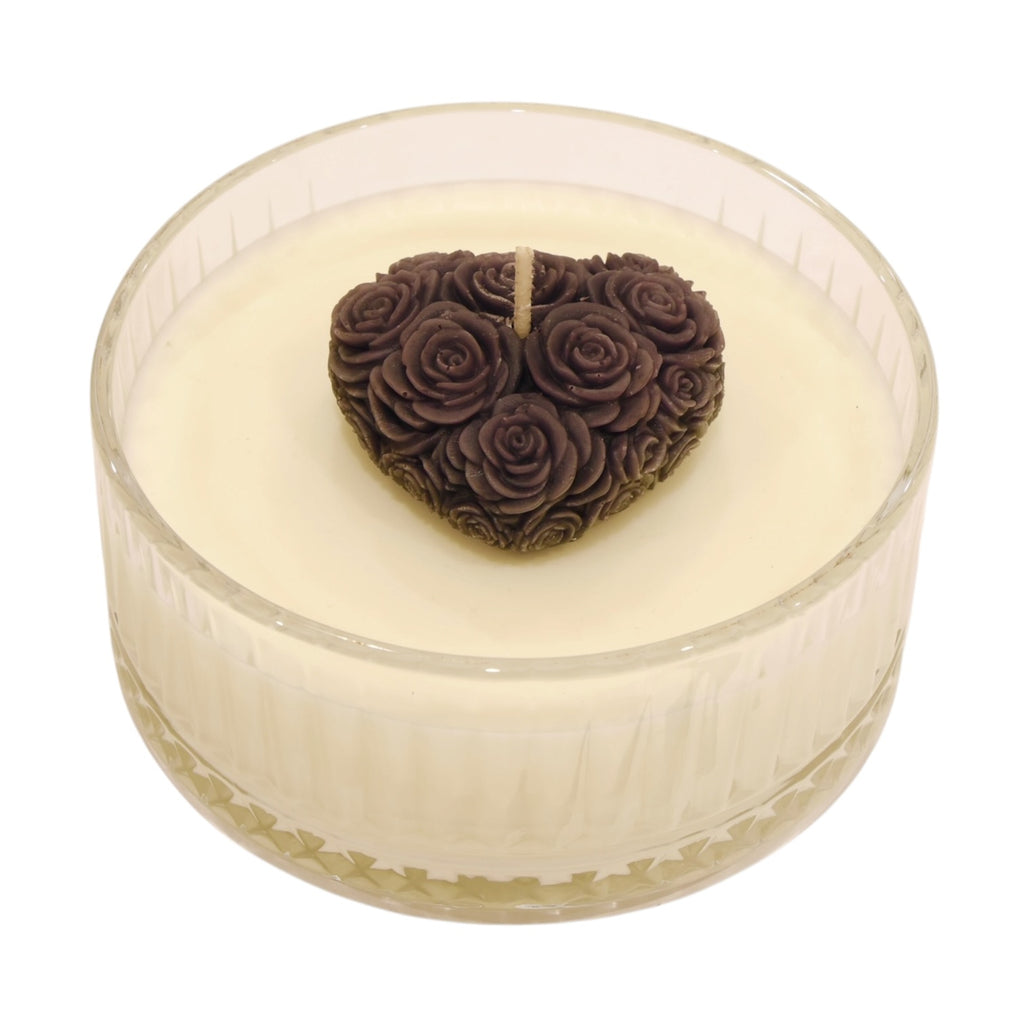 Rose Heart Bowl Candle