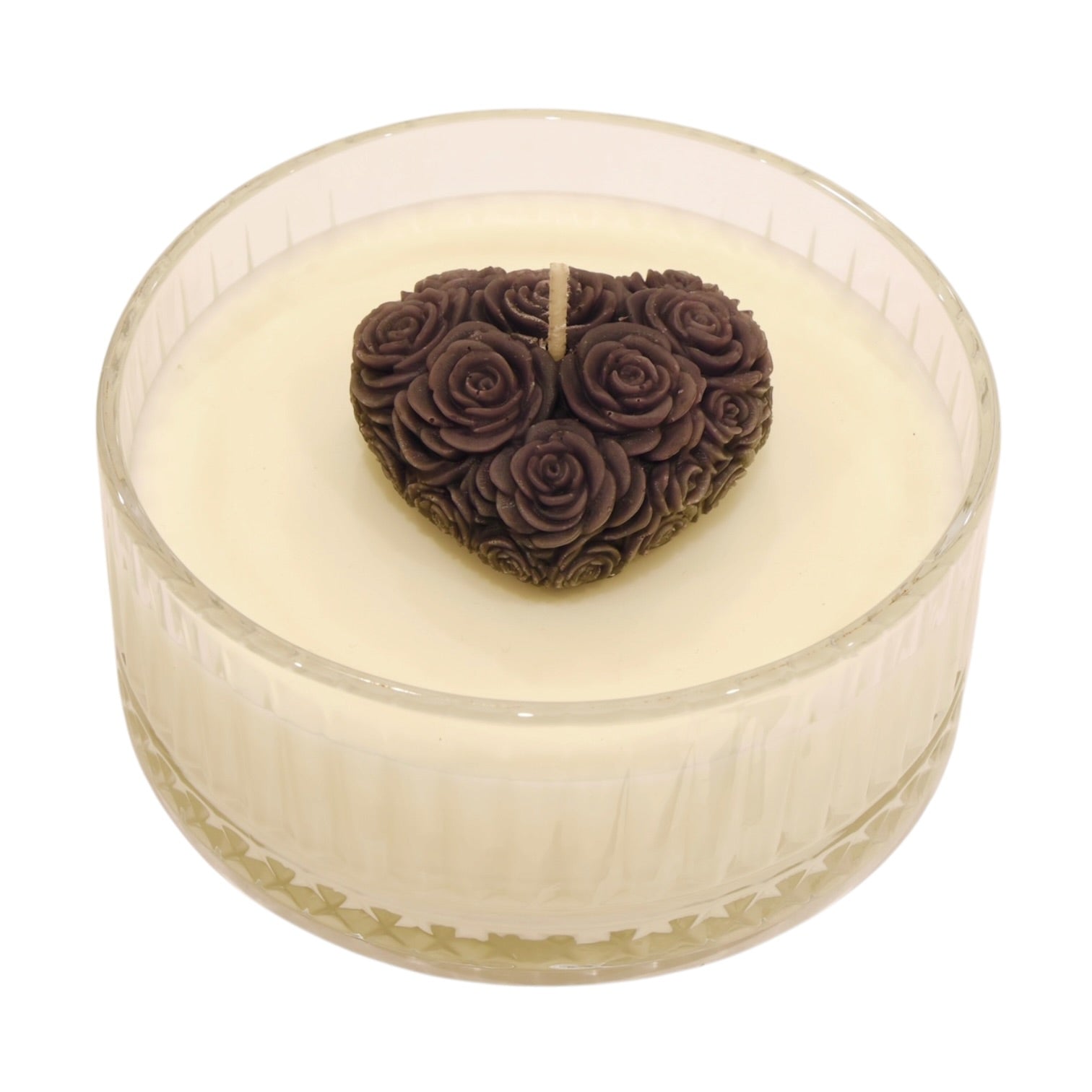 Rose Heart Bowl Candle